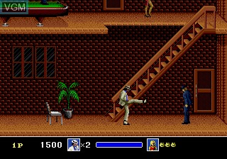 In-game screen of the game Michael Jackson's Moonwalker on Sega Megadrive