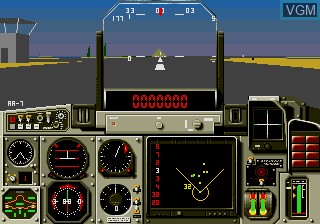 In-game screen of the game MIG-29 Fighter Pilot on Sega Megadrive