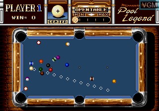 In-game screen of the game Minnesota Fats - Pool Legend on Sega Megadrive