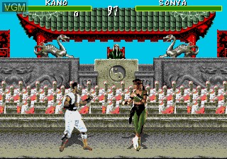 In-game screen of the game Mortal Kombat on Sega Megadrive