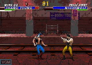 In-game screen of the game Mortal Kombat 3 on Sega Megadrive