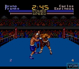In-game screen of the game Muhammad Ali Heavyweight Boxing on Sega Megadrive