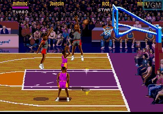 In-game screen of the game NBA Jam Tournament Edition on Sega Megadrive