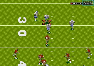 In-game screen of the game Prime Time NFL Starring Deion Sanders on Sega Megadrive