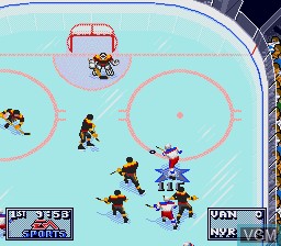 In-game screen of the game NHL 95 on Sega Megadrive