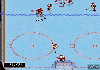 In-game screen of the game NHL 96 on Sega Megadrive