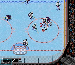 In-game screen of the game NHL 98 on Sega Megadrive