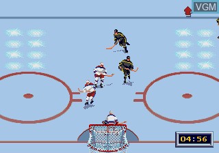 In-game screen of the game NHL All-Star Hockey '95 on Sega Megadrive
