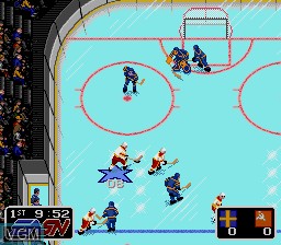 In-game screen of the game Pro Hockey on Sega Megadrive