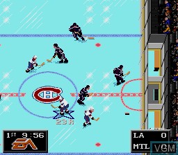 In-game screen of the game NHL Hockey '94 on Sega Megadrive