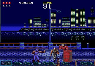 In-game screen of the game Ninja Gaiden on Sega Megadrive