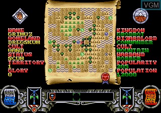 In-game screen of the game Onslaught on Sega Megadrive