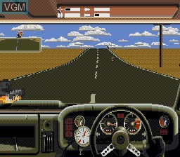 In-game screen of the game Outlander on Sega Megadrive