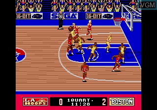 In-game screen of the game Pat Riley Basketball on Sega Megadrive