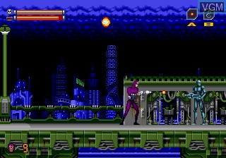 In-game screen of the game Phantom 2040 on Sega Megadrive