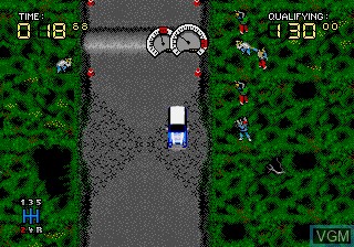 In-game screen of the game Power Drive on Sega Megadrive