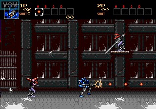 In-game screen of the game Probotector on Sega Megadrive