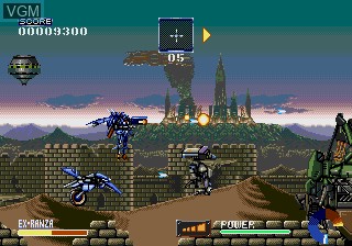 In-game screen of the game Ranger X on Sega Megadrive