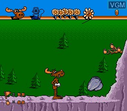 In-game screen of the game Adventures of Rocky and Bullwinkle and Friends, The on Sega Megadrive
