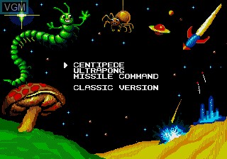 In-game screen of the game Arcade Classics on Sega Megadrive