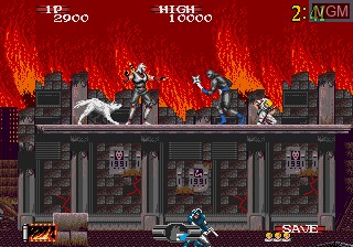 In-game screen of the game Shadow Dancer - The Secret of Shinobi on Sega Megadrive