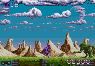 In-game screen of the game Shadow of the Beast on Sega Megadrive