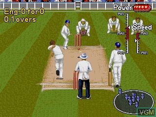 In-game screen of the game Shane Warne Cricket on Sega Megadrive