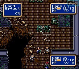 In-game screen of the game Shining Force on Sega Megadrive