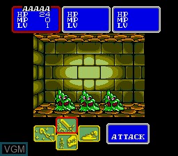 In-game screen of the game Shining in the Darkness on Sega Megadrive