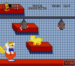 In-game screen of the game Virtual Bart on Sega Megadrive