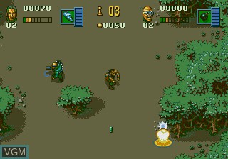 In-game screen of the game Soldiers of Fortune on Sega Megadrive