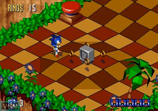 In-game screen of the game Sonic 3D Blast on Sega Megadrive