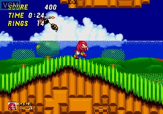 In-game screen of the game Sonic and Knuckles & Sonic 2 on Sega Megadrive