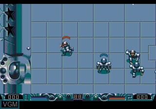 In-game screen of the game Speedball 2 - Brutal Deluxe on Sega Megadrive