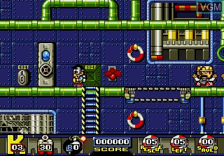 In-game screen of the game Man Overboard! on Sega Megadrive