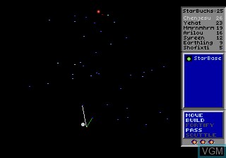 In-game screen of the game Star Control on Sega Megadrive