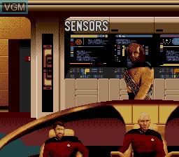 In-game screen of the game Star Trek - The Next Generation - Echoes From the Past on Sega Megadrive