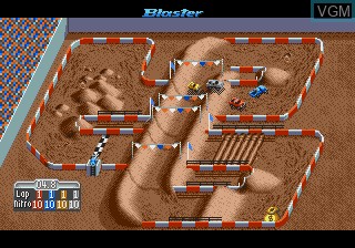 In-game screen of the game Super Off Road on Sega Megadrive
