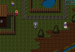 In-game screen of the game Sword of Vermilion on Sega Megadrive