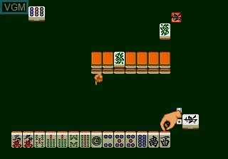 In-game screen of the game Tel Tel Mahjong on Sega Megadrive