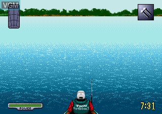 In-game screen of the game TNN Outdoors Bass Tournament '96 on Sega Megadrive