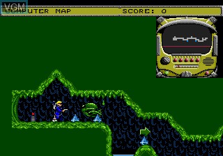 In-game screen of the game Todd's Adventures in Slime World on Sega Megadrive