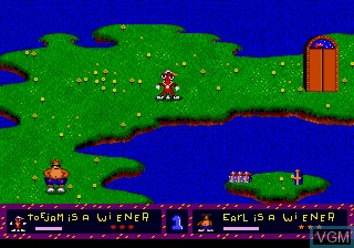 In-game screen of the game ToeJam & Earl on Sega Megadrive