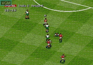 In-game screen of the game Total Football on Sega Megadrive