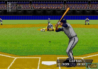 In-game screen of the game Triple Play Gold Edition on Sega Megadrive