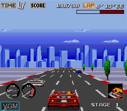 In-game screen of the game Turbo OutRun on Sega Megadrive