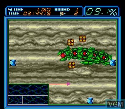 In-game screen of the game Ultimate Qix on Sega Megadrive