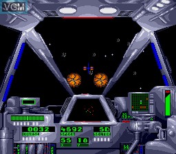 In-game screen of the game Warpspeed on Sega Megadrive