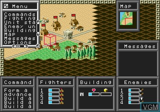 In-game screen of the game Warrior of Rome II on Sega Megadrive