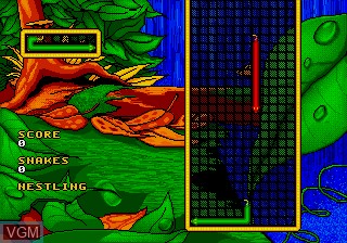 In-game screen of the game Wild Snake on Sega Megadrive
